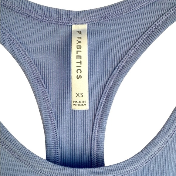 Fabletics Jess Racerback Tank Ribbed Scoop Neck Gym Top Purple Iris Yoga Size XS - Picture 4 of 6